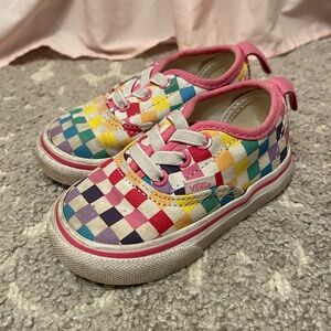 Toddler vans slip on elastic checkered sneaker